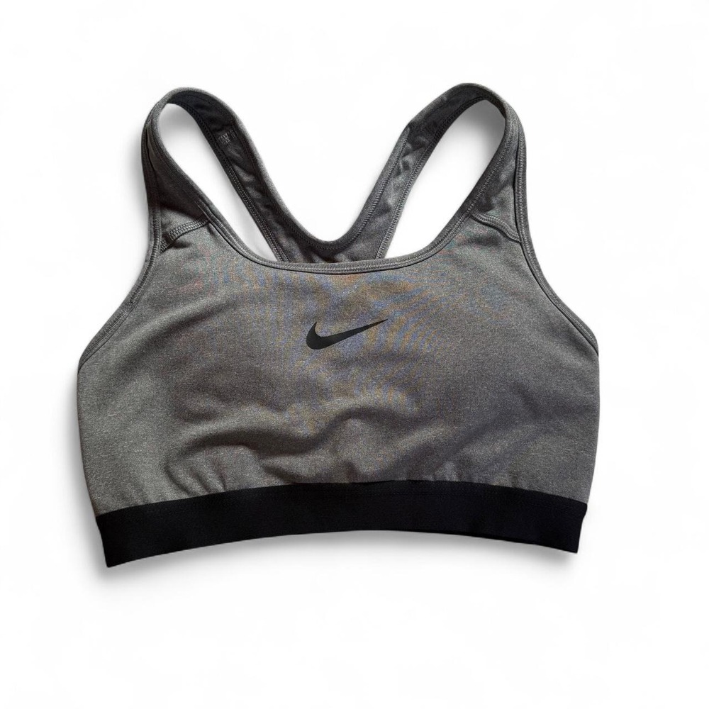 Nike Gray & Black Racerback Sports Bra